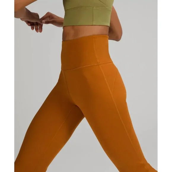 Lululemon Groove Super-High-Rise Flared Pant Nulu Butternut Brown PSL Pumpkin - Picture 4 of 12